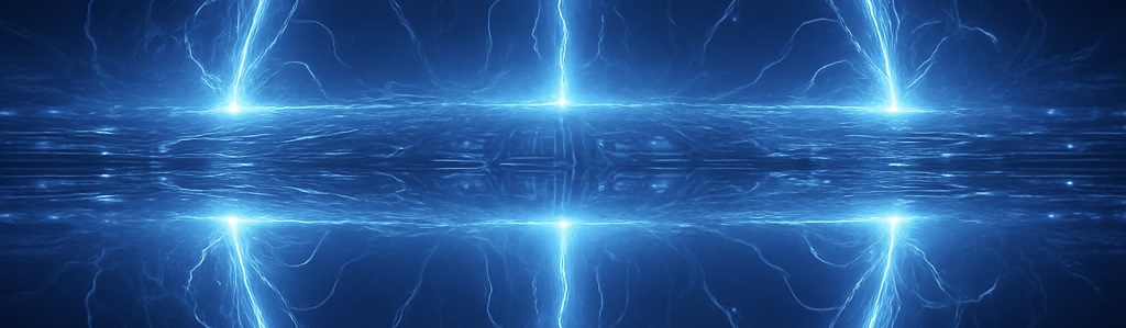 Abstract digital network with glowing blue nodes